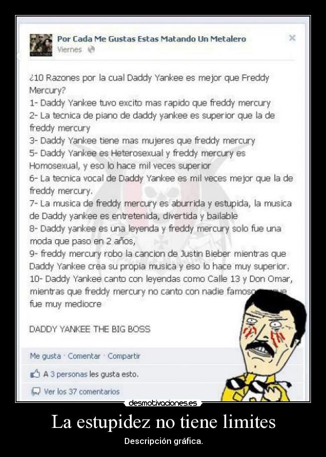 La estupidez no tiene limites - Descripción gráfica.