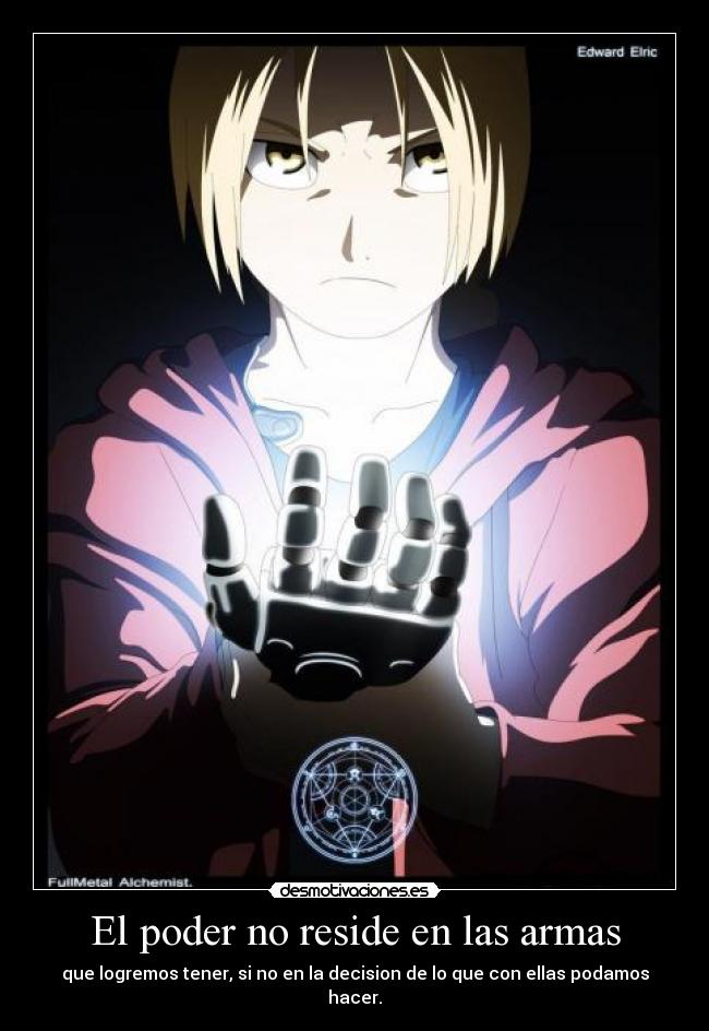 El poder no reside en las armas -