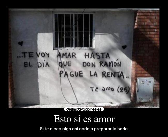 Esto si es amor - Si te dicen algo así anda a preparar la boda.