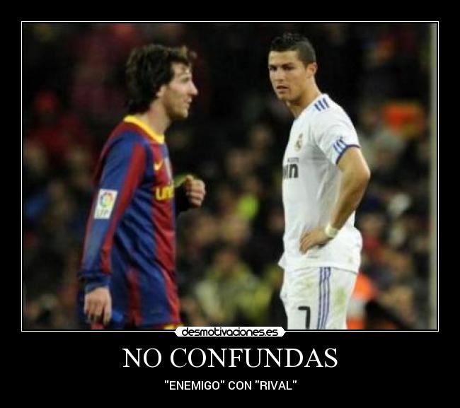 carteles messi cristiano ronaldo futbol santi desmotivaciones