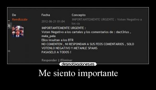 Me siento importante -