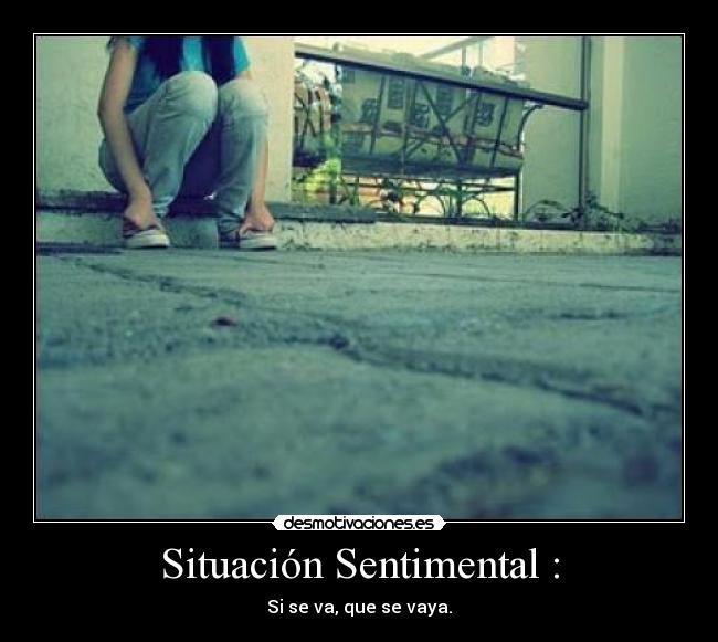 Situación Sentimental : - Si se va, que se vaya.