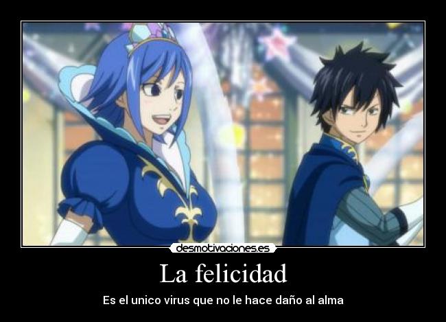 carteles felicidad gray juvia desmotivaciones