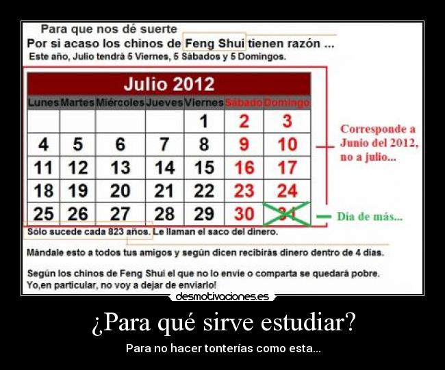 ¿Para qué sirve estudiar? - Para no hacer tonterías como esta...