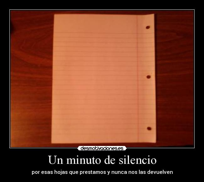 Un minuto de silencio -