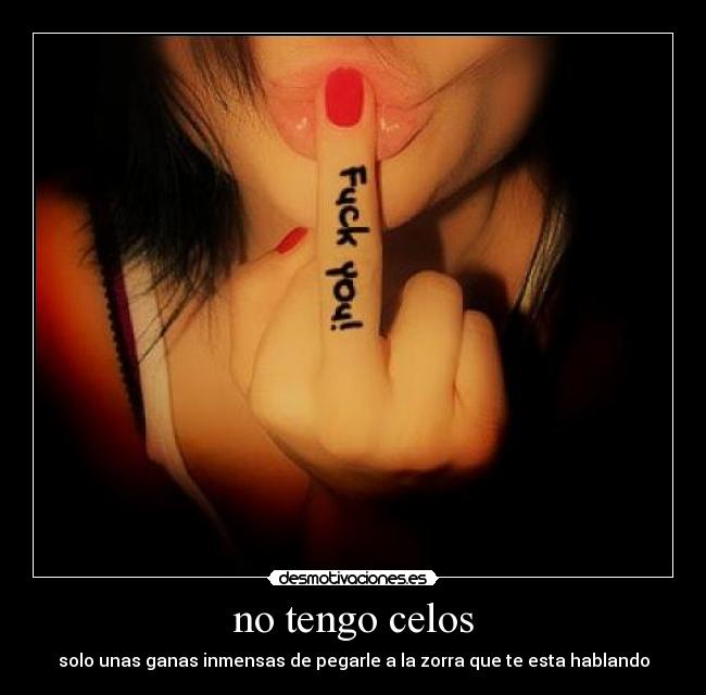 no tengo celos - solo unas ganas inmensas de pegarle a la zorra que te esta hablando