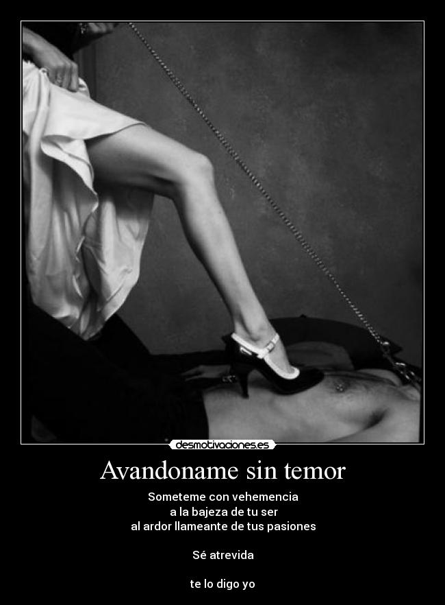 Avandoname sin temor -