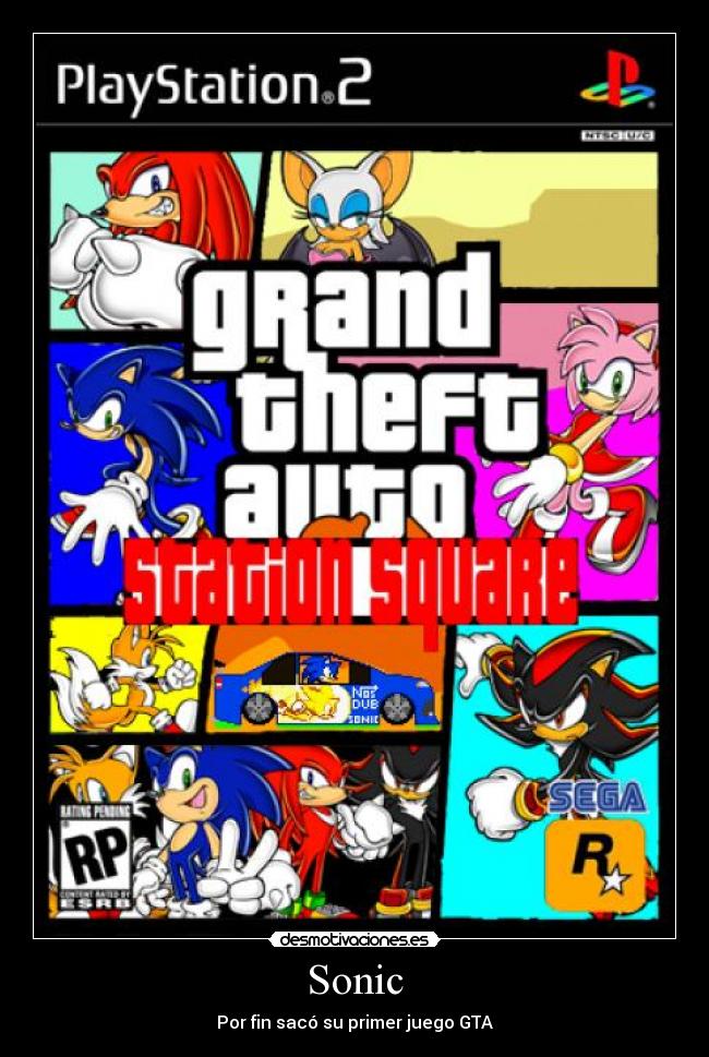 Sonic - Por fin sacó su primer juego GTA