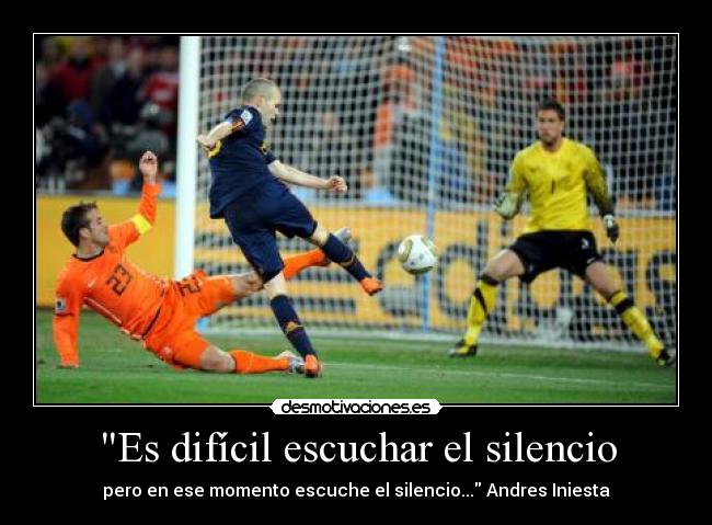 carteles silencio iniesra futbol espana desmotivaciones
