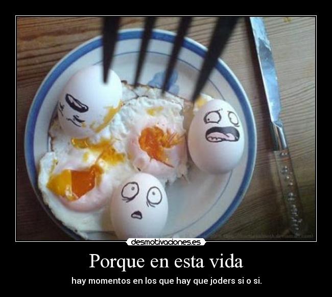 Porque en esta vida - hay momentos en los que hay que joders si o si.
