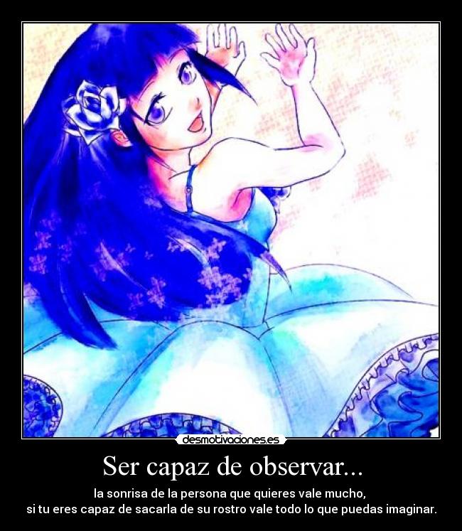 Ser capaz de observar... -