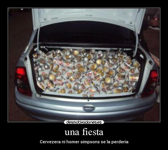 una fiesta - Cervezera ni homer simpsons se la perderia