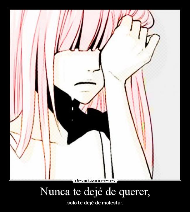 Nunca te dejé de querer, -