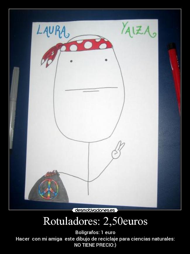 Rotuladores: 2,50euros -