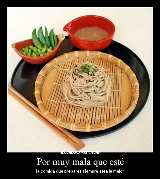 Por muy mala que esté - la comida que prepares siempre será la mejor