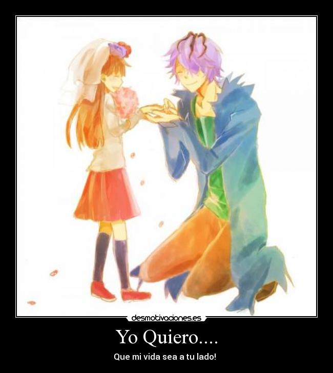 carteles anime amor quiero desmotivaciones