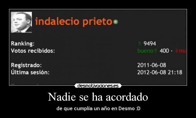 Nadie se ha acordado -