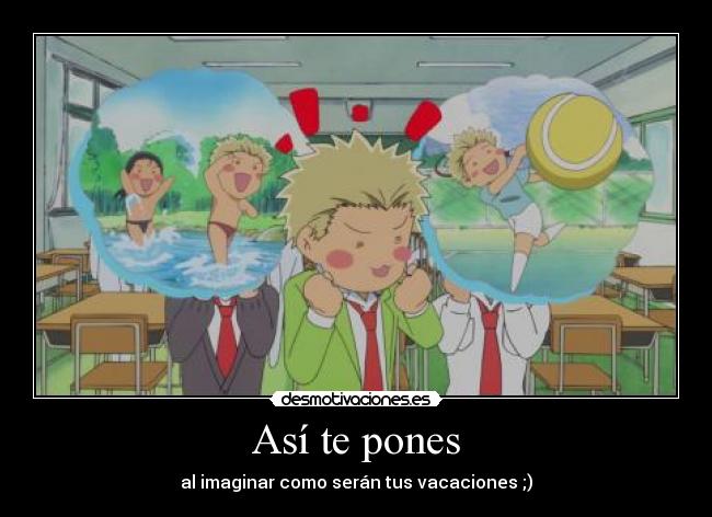 Así te pones - al imaginar como serán tus vacaciones ;)