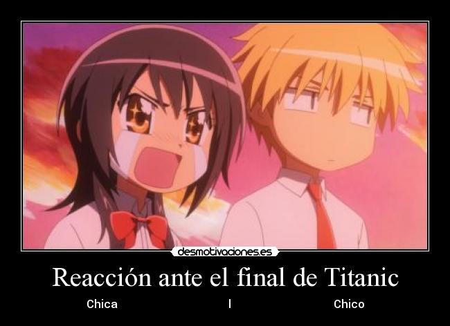 Reacción ante el final de Titanic -