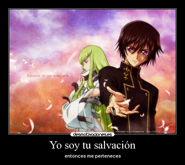 carteles anime code geass lelouch britannia salvacion desmotivaciones