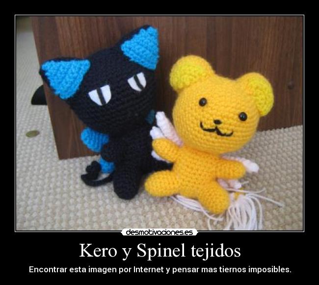 Kero y Spinel tejidos - Encontrar esta imagen por Internet y pensar mas tiernos imposibles.