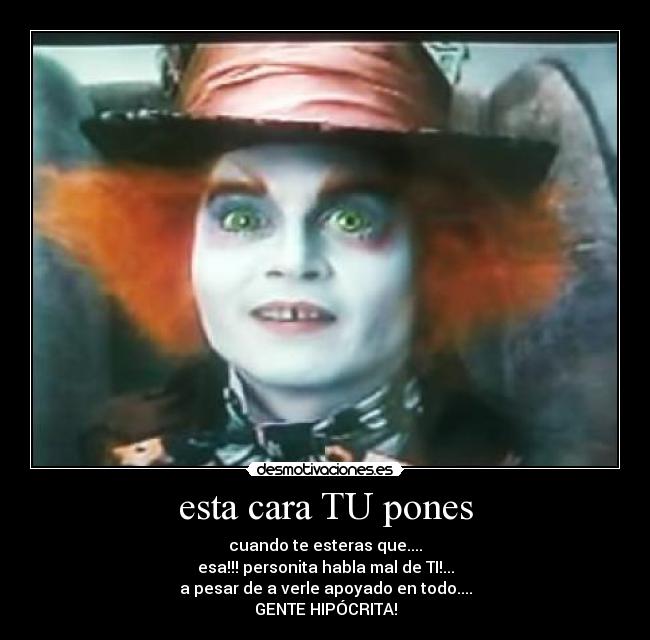 esta cara TU pones -