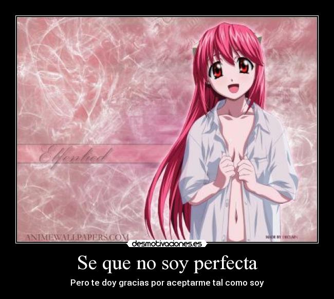 Se que no soy perfecta - 