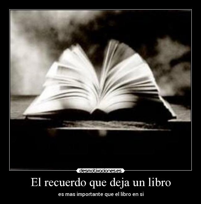 El recuerdo que deja un libro -