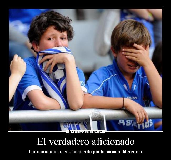 El verdadero aficionado - Llora cuando su equipo pierdo por la minima diferencia