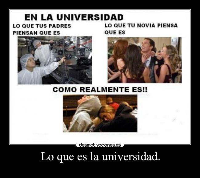 Lo que es la universidad. - 