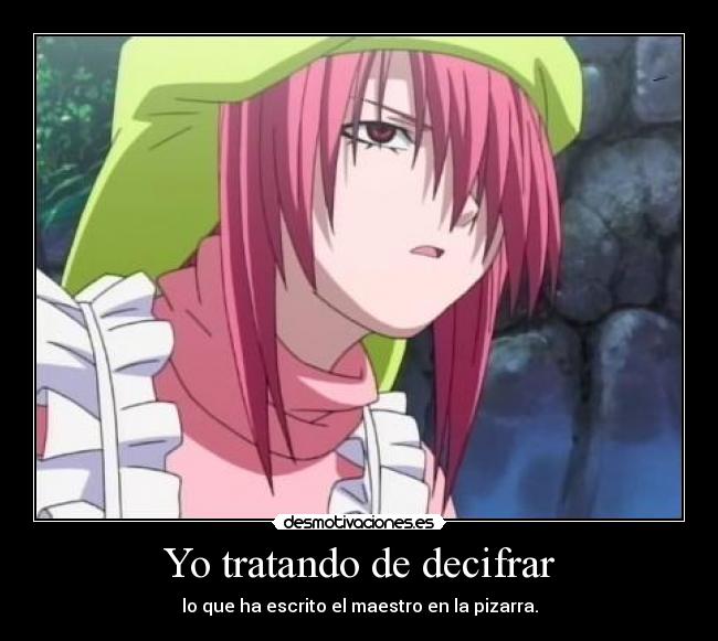 Yo tratando de decifrar -