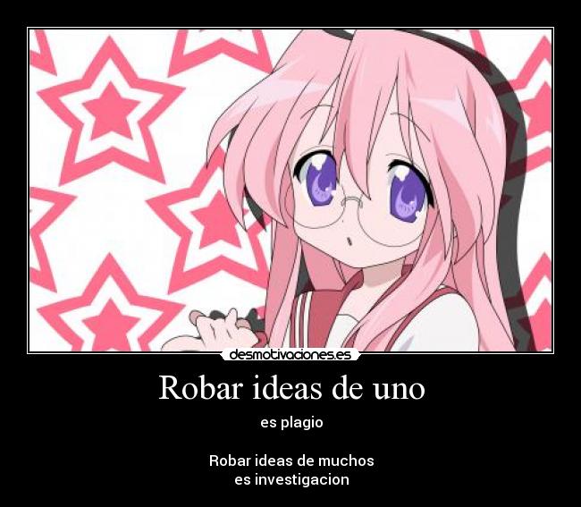 carteles ideas anime manga lucky star miyuki robar ideas uno plagio robar ideas muchos investigacion desmotivaciones