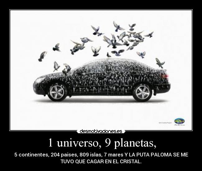 1 universo, 9 planetas, -