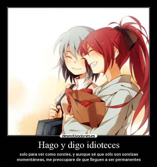 Hago y digo idioteces -