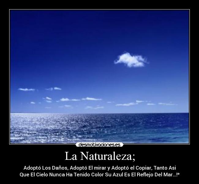 carteles naturaleza naturaleza danos adoptar color reflejo desmotivaciones