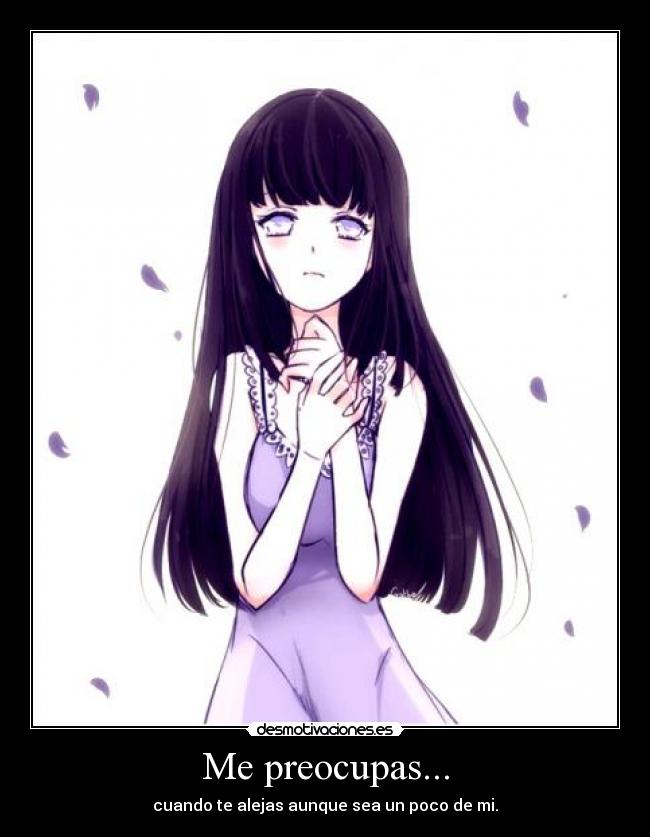 carteles anime amor hinata suikyou preocupa desmotivaciones