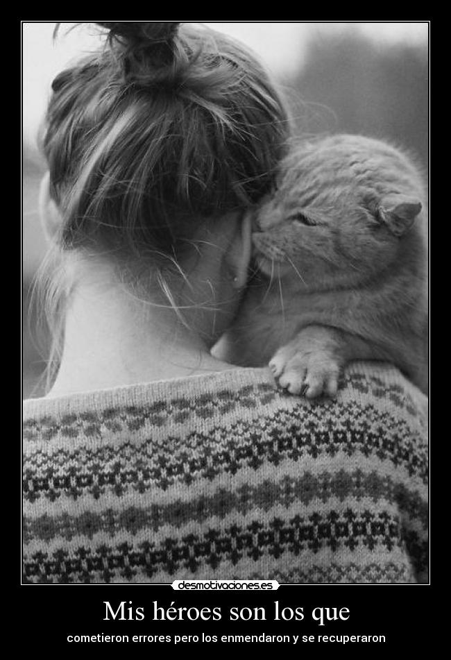 Mis héroes son los que - cometieron errores pero los enmendaron y se recuperaron