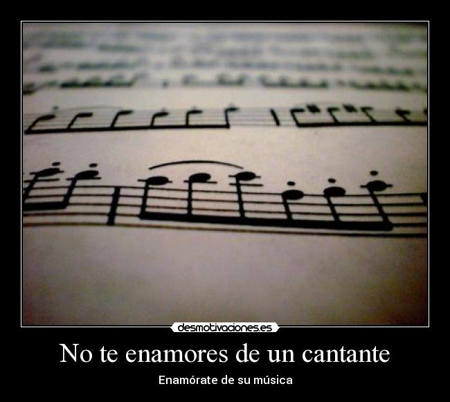 No te enamores de un cantante - 