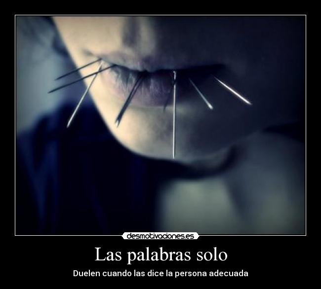 Las palabras solo -