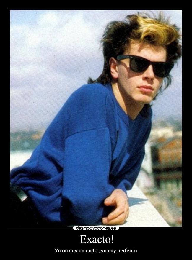 Exacto! - Yo no soy como tu , yo soy perfecto