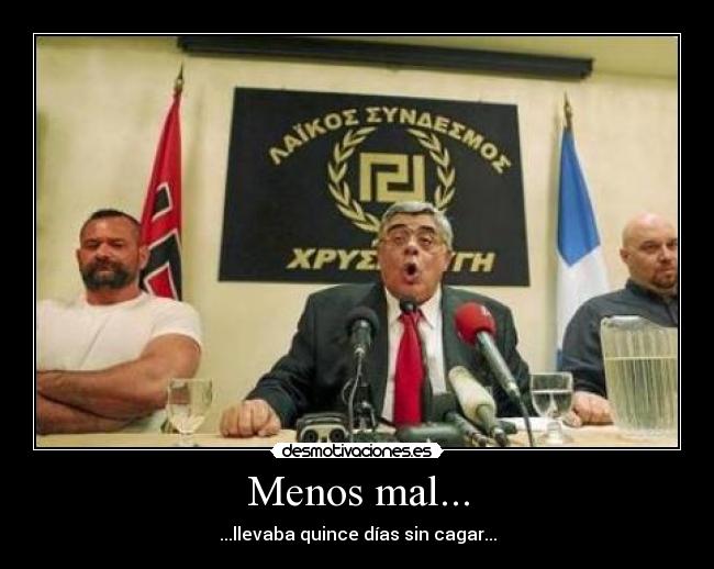 carteles nazis griegos estupidos senor del bigote tiro calvo del otro lado desmotivaciones