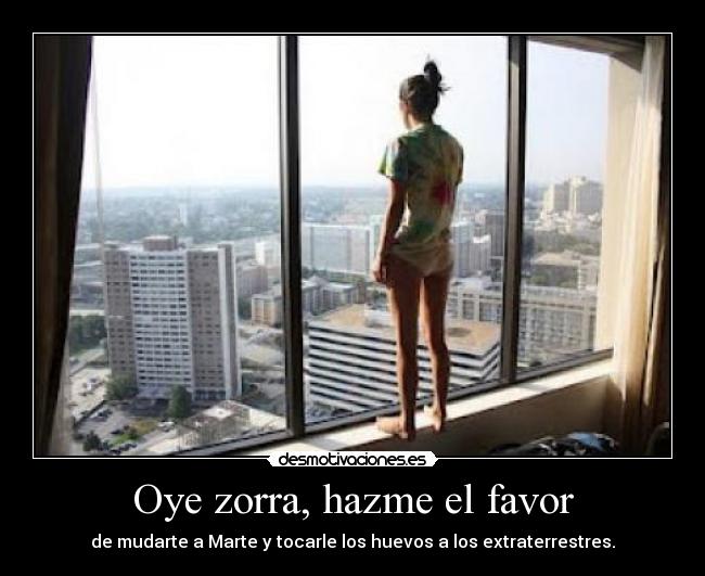 Oye zorra, hazme el favor - 