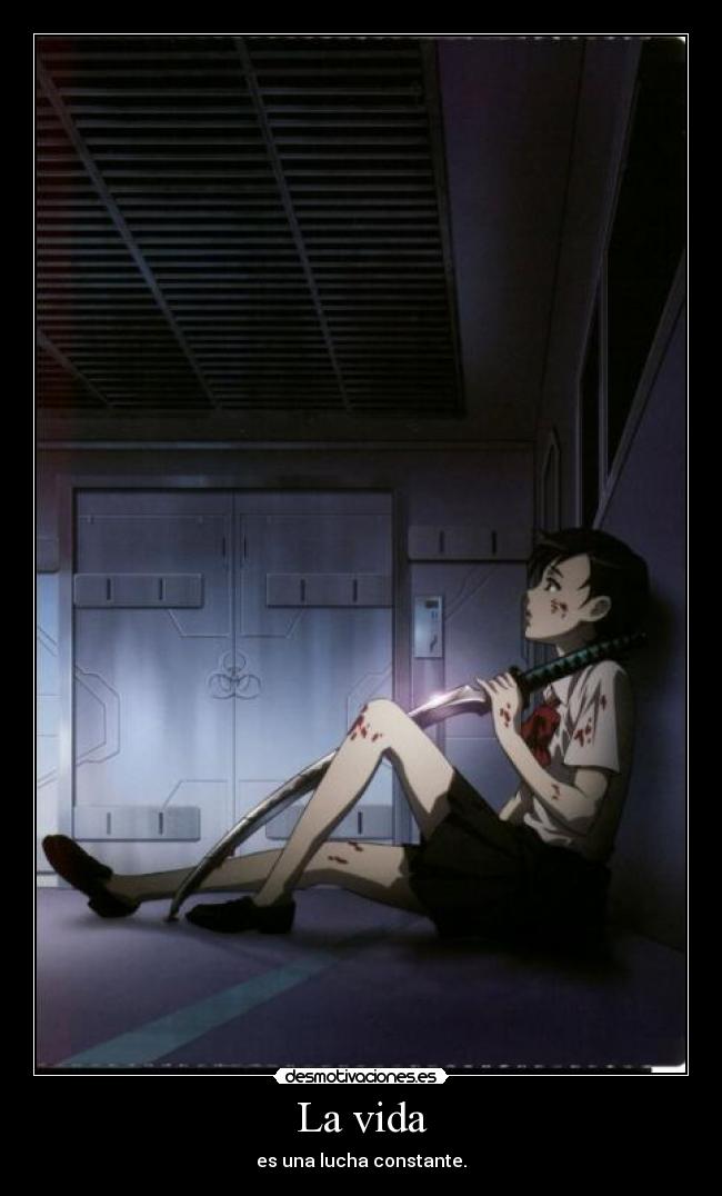 carteles vida raptorhunters anime blood plus saya otonashii cartel muy simple desmotivaciones