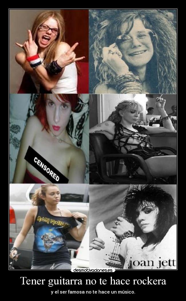 Tener guitarra no te hace rockera -