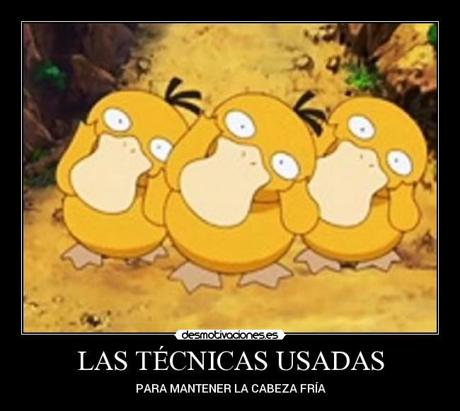 LAS TÉCNICAS USADAS - PARA MANTENER LA CABEZA FRÍA
