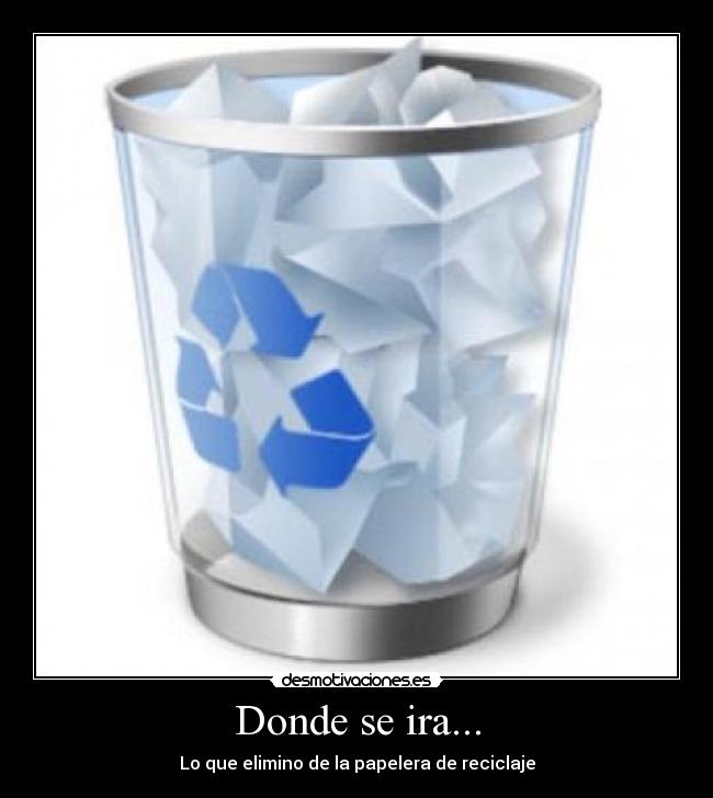 Donde se ira... -