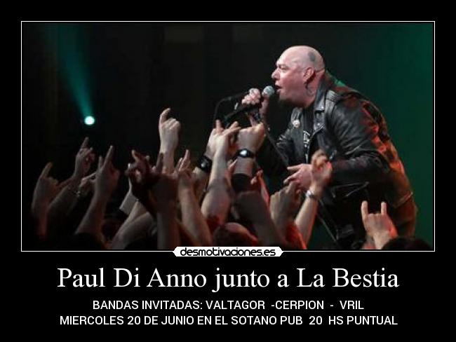 Paul Di Anno junto a La Bestia -