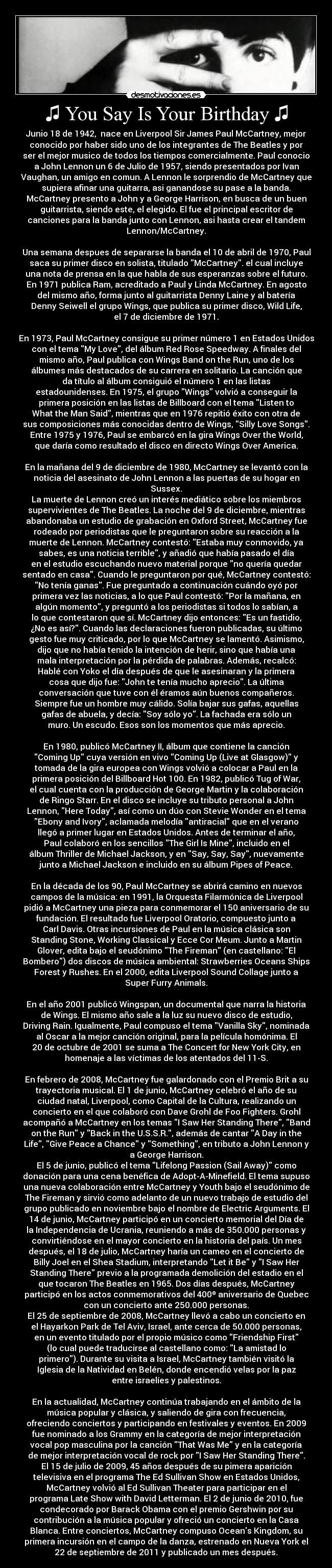 ♫ You Say Is Your Birthday ♫ -