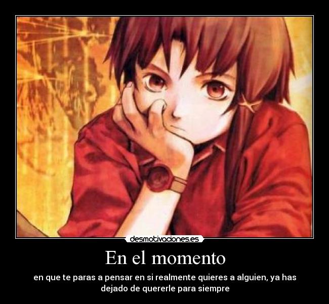 En el momento -