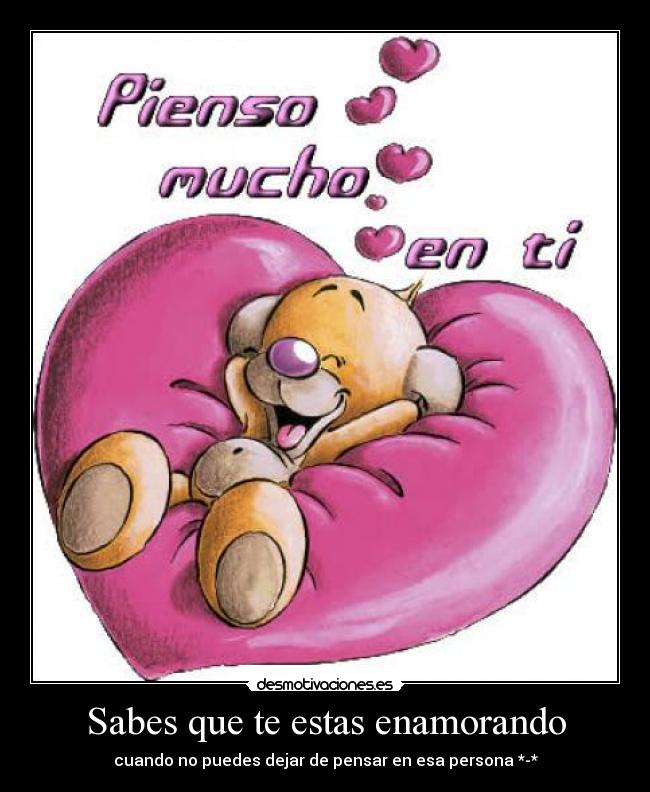 Sabes que te estas enamorando - 